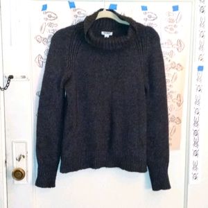 Heavy Charcoal Grey Cowl Neck Sweater